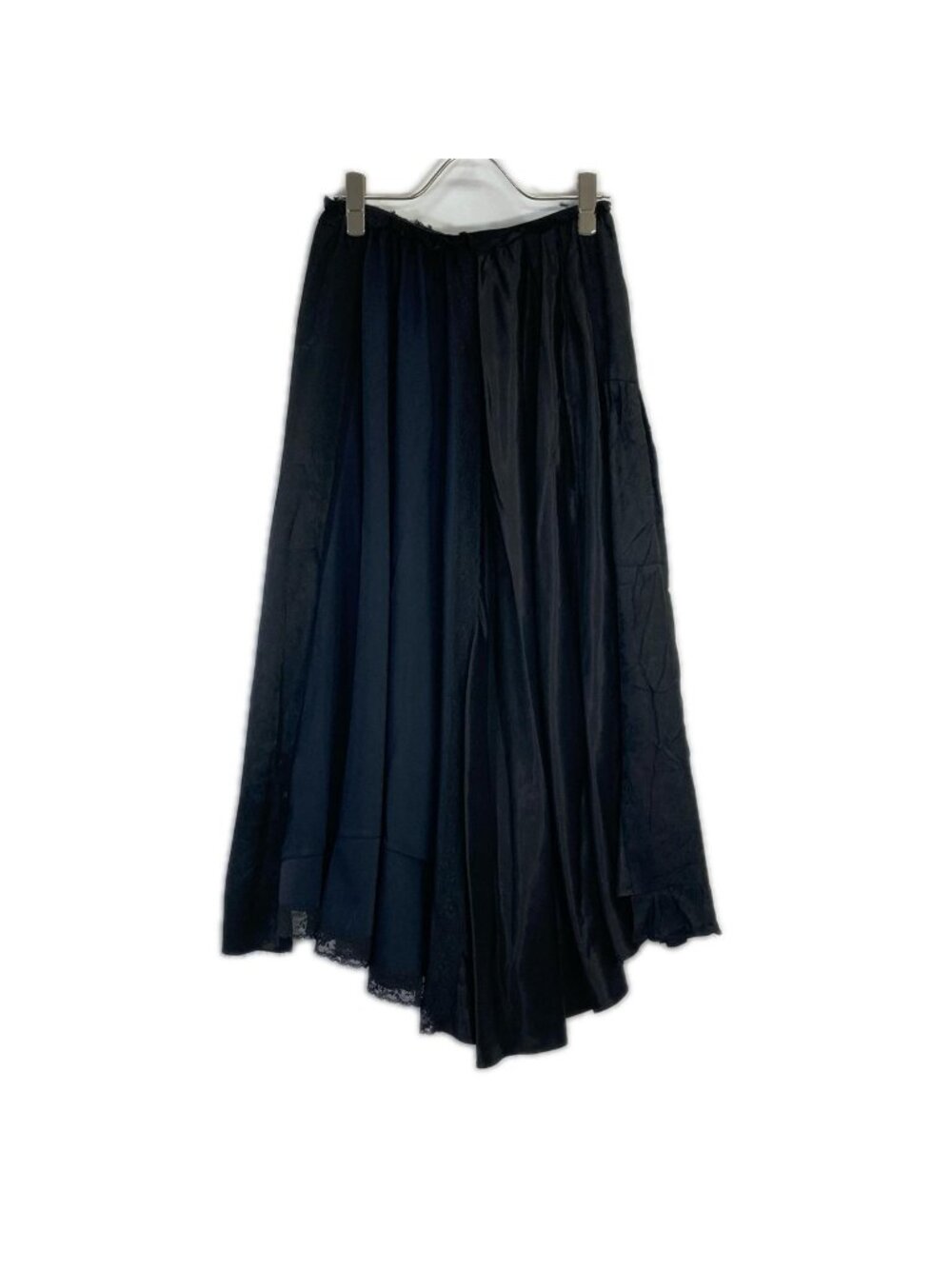 Balenciaga Black Shadow Botanical Chiffon Skirt 34